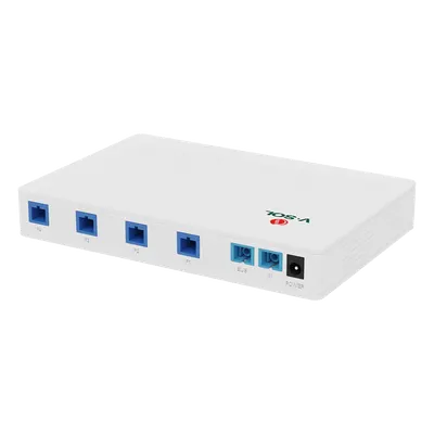 Splitter Activo POF / 1x4 con Alimentación / Puerto de Cascadeo / SC/UPC / 1260-1650 nm