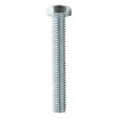 Tornillo cabeza hexagonal / 3/8" x 2 1/2" (9.5 mm x 63.5 mm) / Acero alta resistencia / Rosca métrica / Acabado galvanizado anticorrosión