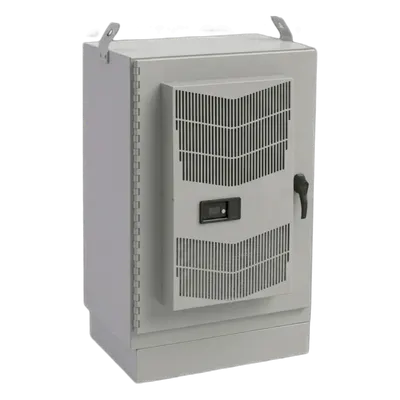Gabinete para Exterior Tipo 4X de 22 UR / Aluminio Soldado / 1270 x 762 x 508 mm (50 x 30 x 20 in) / Exterior IP66 / Montaje Almohadilla / Aire de Precisión / Gris RAL 7035