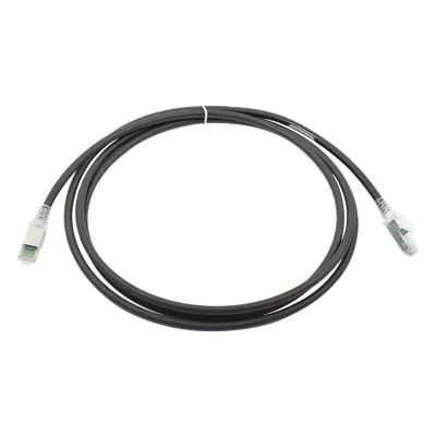 Patch Cord Z-MAX Cat6A S/FTP, CM/LS0H, 7ft, Color Negro, Versión Bulk (Sin Empaque Individual)