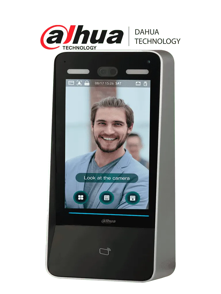 DAHUA DHI-ASI8213Y-V3 Control de Acceso con Reconocimiento Facial/ Pantalla táctil LCD de 10,1 pulgadas/ Lente doble gran angular de 2 MP/ 100 000 imágenes de rostros y trabajar sin red/ detección de vida