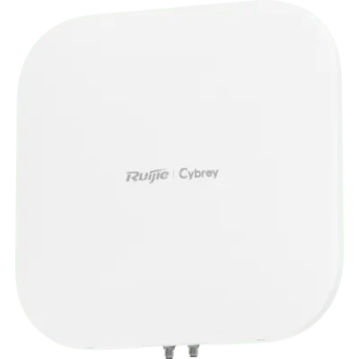 Antena Sectorial 90° / 2 Conectores RF / Tri-banda 2.4/5/6 GHz / Ganancia 11 dBi / Exterior IP55 / Conector RPSMA / Ruijie / Línea Cybrey