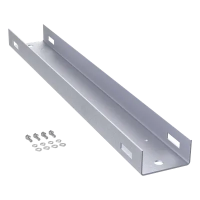 Montaje de Poste / Aluminio Anticorrosión / 1200 mm (3.94 ft) / 25 UR / Rack 19 in / Color Negro