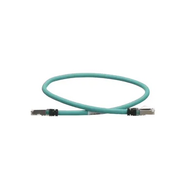 Patch Cord Industrial Cat5e / SF/UTP / 24 AWG / 600V / 60 cm (1.97 ft) / TPE / Aqua