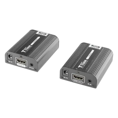 Kit Extensor HDMI para distancias de 30 metros / Resolución 4K x 2K@ 30 Hz/ Cat 6, 6a y 7 / HDCP2.2 / HDMI 2.0  / Soporta PCM, HDbitT / Soporta control remoto del equipo fuente.