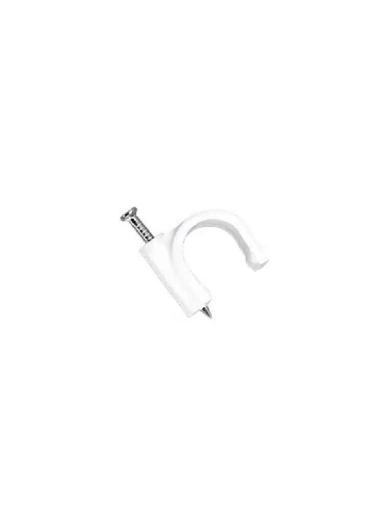 Grapa para cable redondo OEM LMG-NCC-5mm-white, blanca, bolsa con 50 piezas