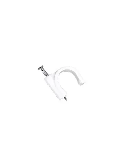 Grapa para cable redondo OEM LMG-NCC-5mm-white, blanca, bolsa con 50 piezas