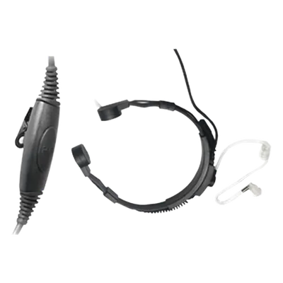 Micrófono de Garganta / Uso Rudo / Tubo Acústico PU Médico / Cancelación de Ruido Avanzada / PTT en Línea / Compatible con Cascos de Seguridad
