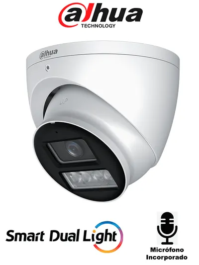 Cámara domo Dahua DH-HAC-HDW1239TN-IL-A de 2 MP con Smart Dual Light