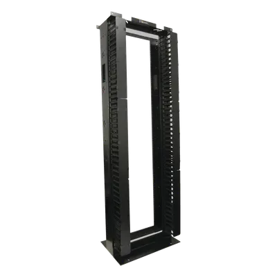 Rack de Aluminio / 45U / 7 ft (2.1 m) x 19 in / Gestión 190 Cables Cat6 / Organizadores Verticales con Puertas / Diseño Apilable