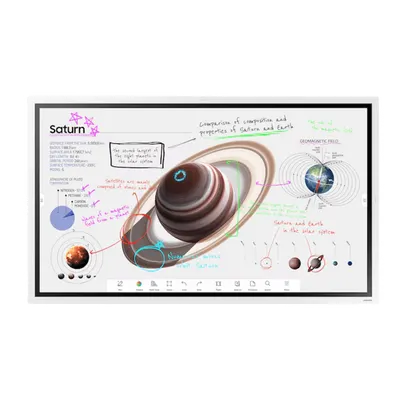 Pantalla Interactiva Digital / 55 Pulgadas / 4K UHD 3840x2160 / Touch IR 20 Puntos / Whiteboard 4 Usuarios / Tizen 9.0 / Wi-Fi / Bluetooth