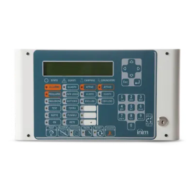 Panel Repetidor Remoto INIM ELECTRONICS SMARTLETUSEE/LCDLITE con Pantalla LCD y RS485
