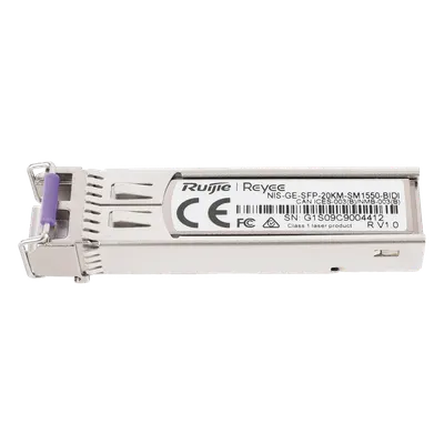 Transceptor SFP industrial RUIJIE NIS-GE-SFP-20KM-SM1550-BIDI de 20 km