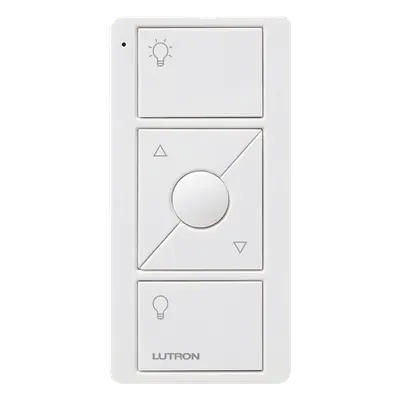 Control remoto Pico / 3 botones con subir/bajar y favorito / RF 431-437 MHz / alcance 9 m entre muros / batería CR2032 10 años / Caseta, RadioRA 2, HomeWorks QS
