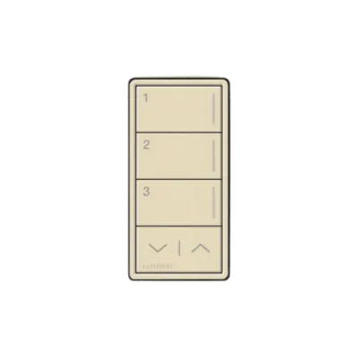 Botonera de pared Sunnata con 3 botones de escena y barra subir/bajar, retroiluminada, acabado Midnight, RadioRA 3 (RRSTW3RLSD)
