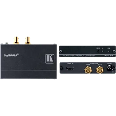 Conversor de Formato HDMI a 3G HD-SDI | 1 Entrada HDMI | 2 Salidas SD/HD/3G HD-SDI BNC | Tasa de Datos hasta 3 Gbps | Audio Embebido | Compatible HDTV | Multi Estándar SMPTE 259M, 292M y 424M | LED Active Input |