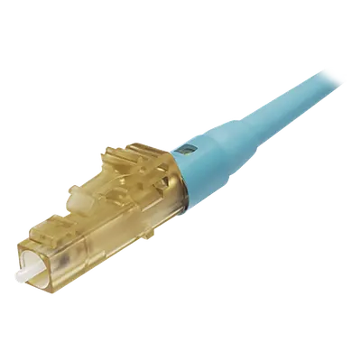 Conector de Fibra Óptica / LC Simplex / Multimodo 50/125 OM3-OM4 / Pre-pulido / Color Aqua