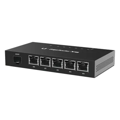 Router Gigabit / 5 Puertos RJ45 + 1 Puerto SFP / Dual-Core 880 MHz / 256 MB DDR3 / EdgeOS / -10°C a 45°C / 4.66 x 2.46 x 0.75 in