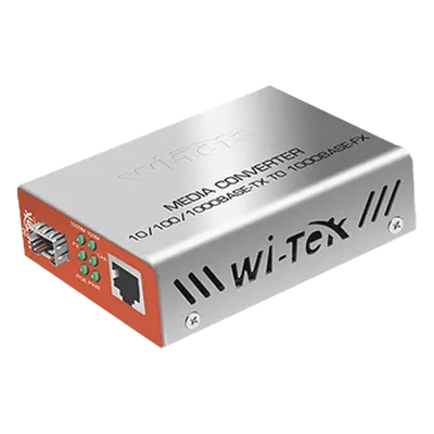 Convertidor de medios PoE WI-TEK WI-MC-111GP con puerto SFP 1G