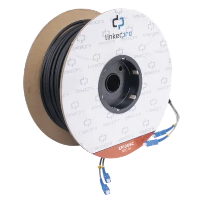 Carrete de fibra óptica LINKEDPRO EF-100-SC monomodo de 100 m