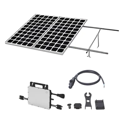 Kit Solar Interconexión / 1.1 kW Pico / 220 VCA / Microinversor 1 kW / 2 Módulos 550 W / Riel 35 mm