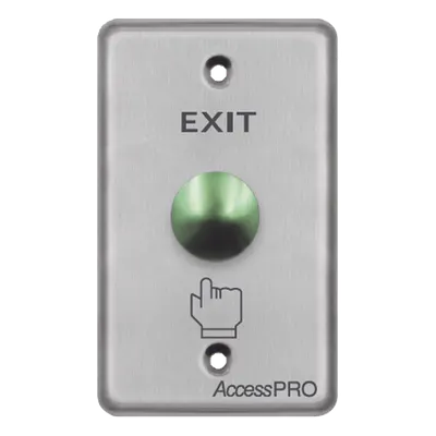 Botón de emergencia tipo hongo AccessPRO APBRVC de acero inoxidable