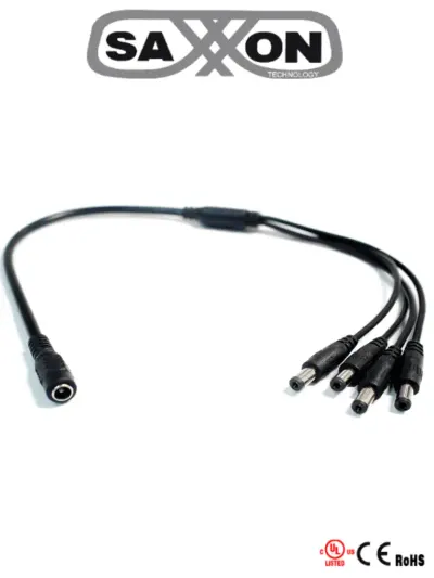 SAXXON SXF54 - Divisor de energía / Tipo pulpo / 1 Conector hembra / 4 Conectores macho / Cable de cobre /