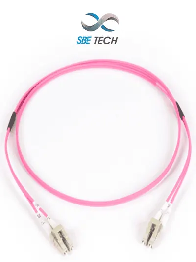 Jumper de fibra óptica SBE TECH SBE-JUMLC-LC-1M50 OM4 dúplex de 1 m