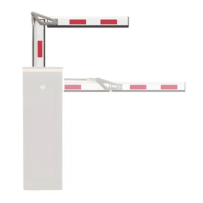 Brazo Articulado para Barrera / 6 m (19.7 ft) / Aluminio Blanco con Reflectivos / Articulación 90° / Doble Sección 3 m