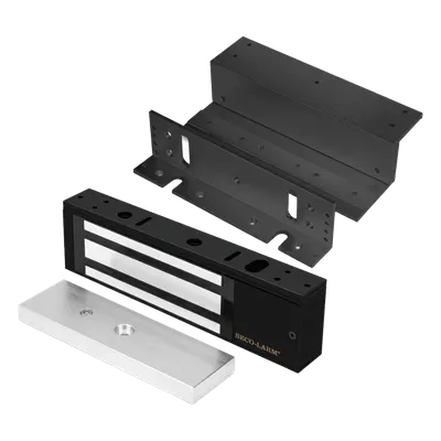 Kit de Control de Acceso / Chapa Magnética 1200 lbs (545 kg) / Montaje Z y L / 12-24 VDC / UL / Interior