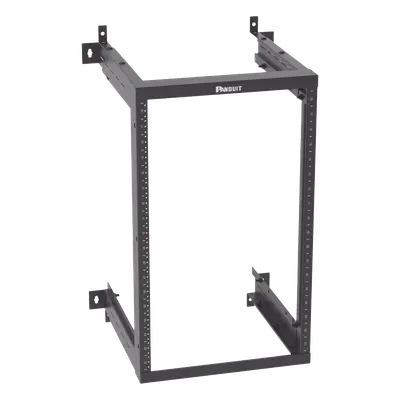 Rack de Montaje en Pared / 19 Pulgadas / 18 UR / Profundidad Ajustable 18/21.5/25 Pulgadas / Rieles Roscados #12-24 Numerados / Acero con Recubrimiento en Polvo