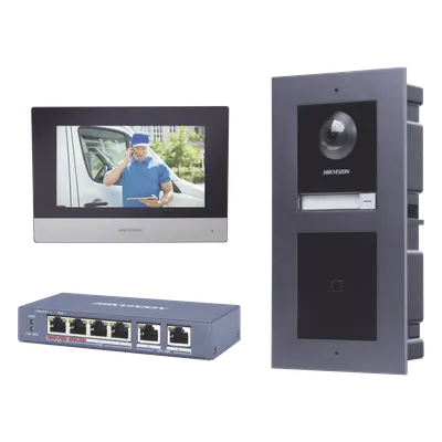 Videoportero IP Hikvision DSKIS601-V2 con cámara Full HD y 2 relevadores