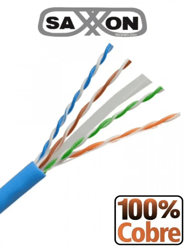 Cable UTP Cat6 SAXXON OUTP6COP305B de cobre, 305 metros