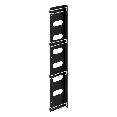 Organizador de Cables Vertical / Acero / Negro / Gabinetes Sísmicos / Kit 3 Piezas / Velcro 8 pulg (203 mm)
