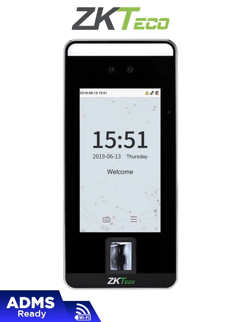 Terminal de control de acceso ZKTeco SpeedFace-V5L P WiFi con reconocimiento facial