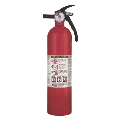 Extintor desechable KIDDE FA110, polvo químico ABC de 2.5 lb, manómetro fácil lectura