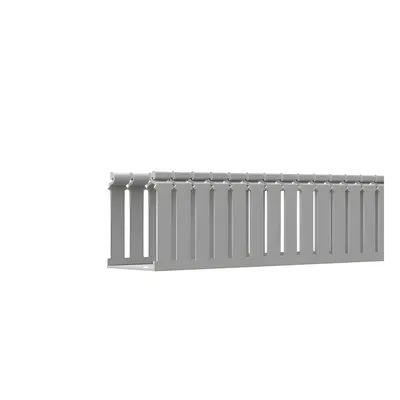 Canaleta ranurada PANDUIT FC4X4LG2 tipo F de PVC, gris claro