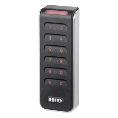Lector de Control de Acceso / Multitecnología SEOS, iCLASS, MIFARE / Wiegand y OSDP / Teclado Integrado / Pigtail 0.5 m (1.64 ft) / 45x121.5x19.5 mm