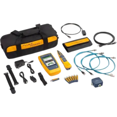 Kit de Comprobador de Cableado y Red Ethernet Industrial LinkIQ / Rendimiento hasta 10 Gb/s / Adaptadores M12X M12D M8D / Sonda IntelliTone Pro 200 / PoE bajo carga hasta Clase 8 90 W / Diagnóstico de Switch IP Puerto VLAN y Ping / Gestión con LinkWare 