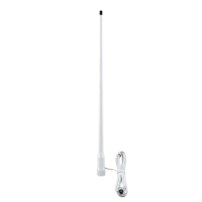 Antena Marina VHF / Fibra de Vidrio / 3.5 dBi / 50 W / Cable RG58 4.5 m (14.8 ft) / PL-259 / Bajo Perfil