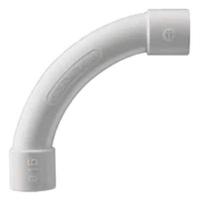 Curva para tubería rígida GEWISS DX-40-140 de PVC de 50 mm