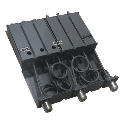 Duplexer / VHF 160-174 MHz / 6 Cavidades / 50 W / 5 MHz Separación / 80 dB Aislamiento TX-RX / Conector N Hembra