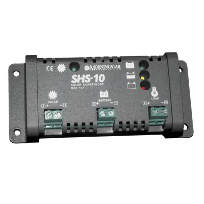 Controlador de Carga Solar PWM / 10 A / 12 VCC / Desconexión Automática / IP22 / Consumo 8 mA / -25°C a +50°C