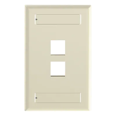 Placa de pared PANDUIT NK2FEIY para 2 módulos Keystone, color marfil