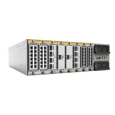 Chasis modular Layer 3+ / 8 ranuras / Tela 2.6 Tbps escalable a 10 Tbps / Conectividad 2.5G/5G / MACsec / FIPS 140-2