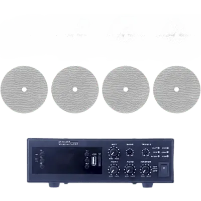 Kit de audio EPCOM PROAUDIO EPB120E/4CST con amplificador de 120 W