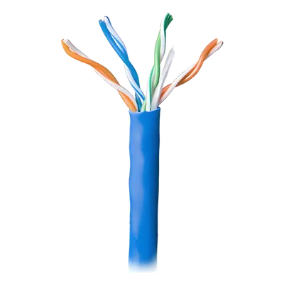 Bobina de Cable Par Trenzado / CAT 5e / CMR / 305m (1000 pies) / 4 Pares / Cobre Sólido AWG 24 / Azul / -20°C a 75°C