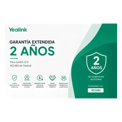 Garantia Extendida de 2 Años para Switch RCH80 de Yealink