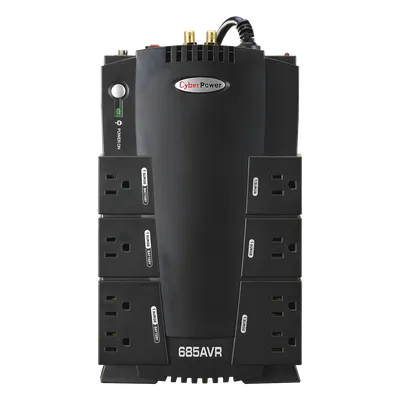UPS de 685 VA/390 W, Topología Línea Interactiva, Entrada 120 Vca NEMA 5-15P, Tipo Gabinete Compacto, Con 8 Tomas NEMA 5-15R (CP685AVR)