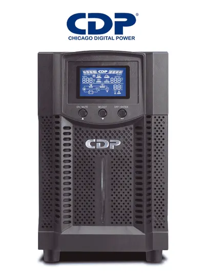 CDP UPO11-2 - UPS ONLINE de 2000VA / 1800W / 4 Terminales de salida / Baterias 12V a 9AH X 4 / Respaldo de 5min en carga completa
